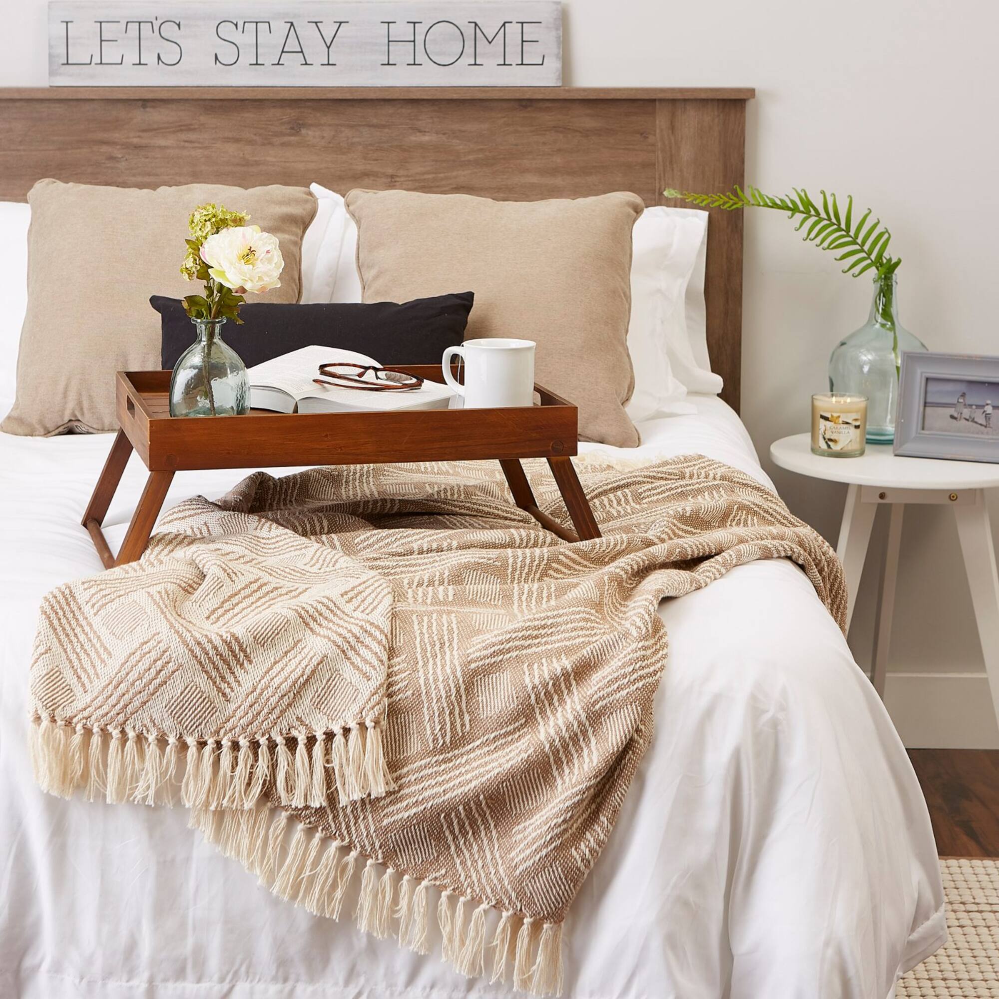 DII® Stone Basket Weave Woven Throw
